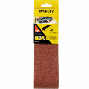 Stanley 75mm x 533mm Sanding Belts 75mm x 533mm 40g Pack of 3