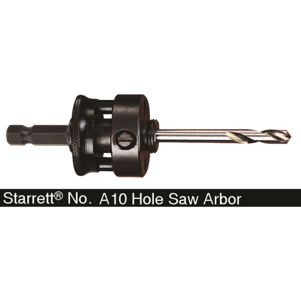 Starrett A10 Arbor 9mm Shank for 32mm - 210mm Hole Saws
