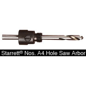 Starrett A4 Arbor 6.5mm Shank To Suit 14mm - 30mm Hole Saws