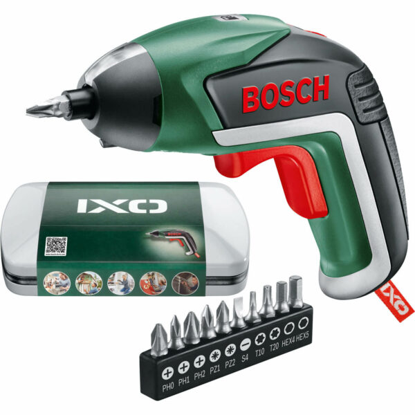 Bosch IXO V 3.6v Cordless Screwdriver 1 x 1.5ah Integrated Li-ion Charger Case