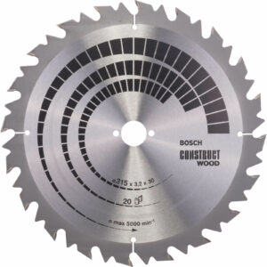Bosch Construct Wood Cutting Table Saw Blade 315mm 20T 30mm