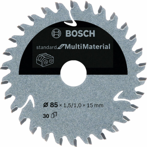 Bosch Standard Cordless Multi Material Cutting Circular Saw Blade 85mm 30T 15mm