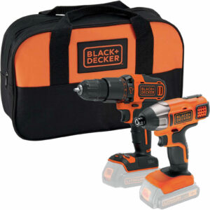 Black and Decker BCK25S2S 18v Cordless Combi Drill and Impact Driver Kit No Batteries No Charger Bag
