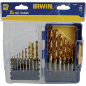 Irwin 15 Piece HSS Titanium Metal Drill Bit Set
