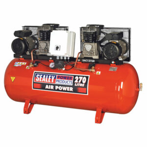 Sealey SAC1276B Compressor 270ltr Belt Drive 2 x 3hp with Cast Cyl...