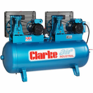 Clarke Clarke XE37/270 (OL) 36cfm 270 Litre 2x4HP Industrial Air Compressor (230V)