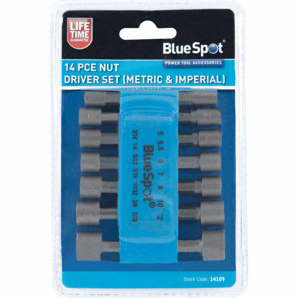 Bluespot 14 Piece Metric and Imperial Nut Driver Set