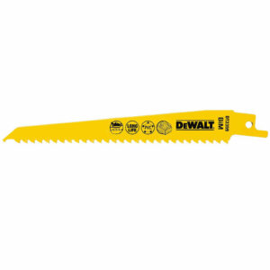 DeWalt HSC Fast Cuts Wood and Nails Reciprocating Sabre Saw Blades 152mm Pack of 5
