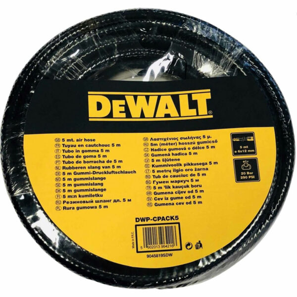 DeWalt DWP-CPACK5 Professional Rubber Air Line Hose 8mm 5m