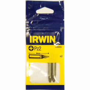 Irwin Pozi Screwdriver Bit PZ2 50mm Pack of 2