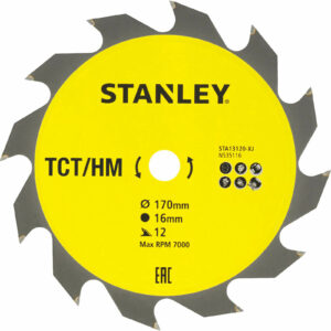 Stanley TCT Circular Saw Blade 170mm 12T 16mm