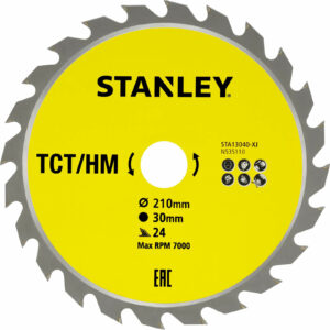 Stanley TCT Circular Saw Blade 210mm 24T 30mm