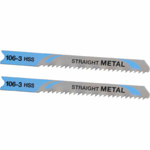 Stanley Straight Cutting U Shank HSS Jigsaw Blades for Metal Pack of 2