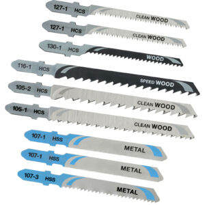 Stanley 10 Piece T Shank Jigsaw Blade Set for Wood and Metal