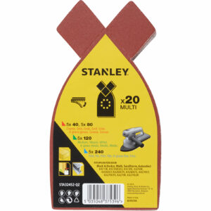 Stanley Quick Fit Multi Sander Sheets Assorted Grit Pack of 20