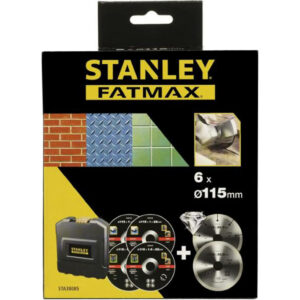 Stanley 6 Piece Multi Purpose 115mm Cutting Disc Set 115mm