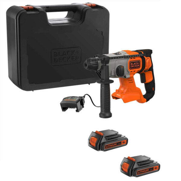 Black and Decker BCD900 18v Cordless SDS Plus Hammer Drill 2 x 2ah Li-ion Charger Case