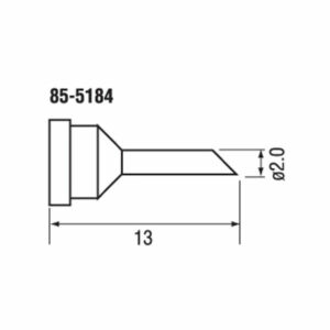 Xytronic 44-710657 45 deg. Flat Hoof Soldering Tip 1C For 307A LF-...