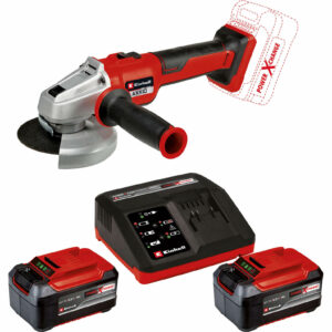 Einhell AXXIO 18/125 Q 18v Quick Release Brushless Angle Grinder 125mm 2 x 5.2ah Li-ion Charger No Case