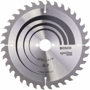 Bosch Optiline Wood Cutting Saw Blade 230mm 36T 30mm