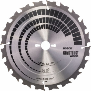 Bosch Construct Wood Cutting Table Saw Blade 300mm 20T 30mm
