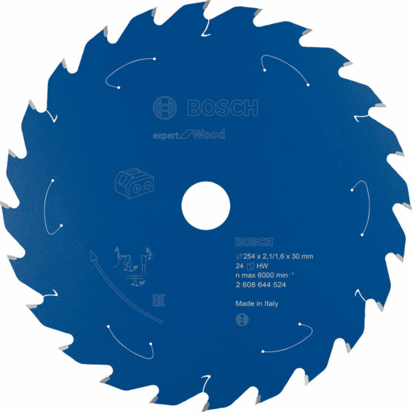 Bosch Expert Wood Cutting Table Saw Blade 254mm 24T 30mm