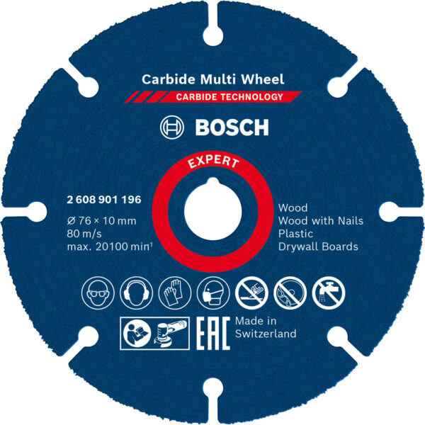 Bosch Expert Carbide Multi Cutting Disc 76mm Pack of 1