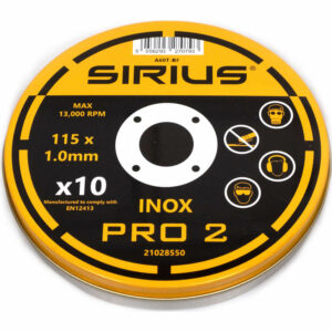 Sirius PRO-2 115mm x 1mm Universal Cutting Discs 115mm Pack of 10