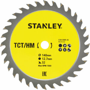 Stanley TCT Circular Saw Blade 140mm 32T 12.7mm