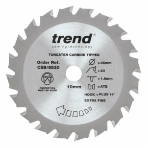 Trend CRAFTPRO Wood Cutting Saw Blade 85mm 20T 10mm