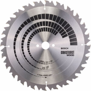 Bosch Construct Wood Cutting Table Saw Blade 350mm 24T 30mm
