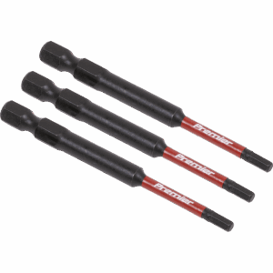 Sealey Impact Power Tool Hexagon Screwdriver Bits Hex 3mm 75mm Pack of 3