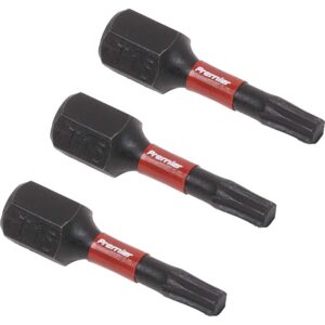 Sealey Impact Power Tool Torx Screwdriver Bits T15 25mm Pack of 3