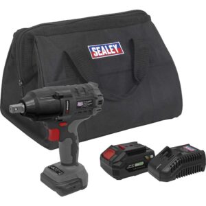 Sealey CP20VPIW 20v Cordless Brushless 1/2" Drive Impact Wrench 1 x 4ah Li-ion Battery Charger Bag