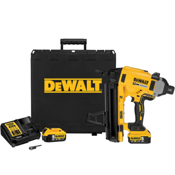 DEWALT DCN890P2-GB 18V XR Li-Ion Brushless Concrete Nailer with 2 x 5Ah Batteries