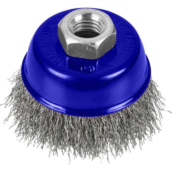 Bluespot Crimped Steel Wire Cup Brush 65mm M14 Thread