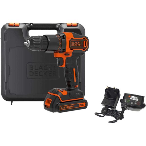 Black and Decker BCD700S 18v Cordless Combi Drill 1 x 2ah Li-ion Battery Charger Case Black and Decker BCD700S 18v Cordless Combi Drill 1 x 2ah Li-ion Battery Charger Case