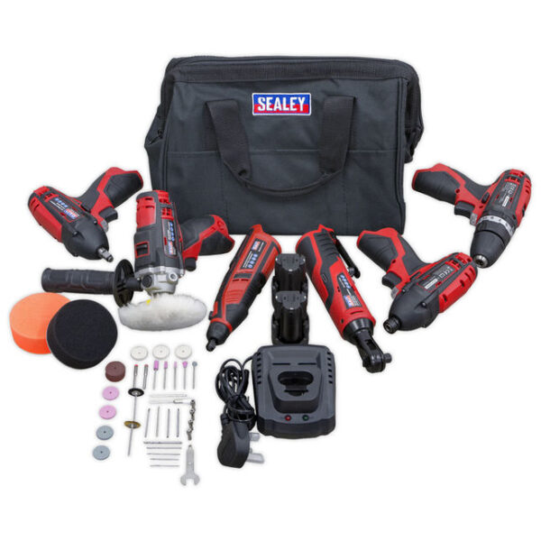 Sealey CP1200COMBO2 CP1200 Series 6 x 12V Cordless Power Tool Combo Kit