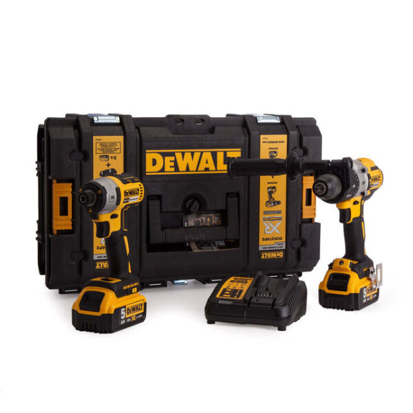 DEWALT DCK276P2 Impact Driver & Combi Drill with 2x5.0Ah Batteries
