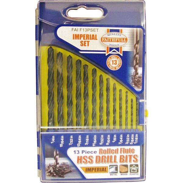 Faithfull 13 Piece HSS Drill Bit Set Imperial