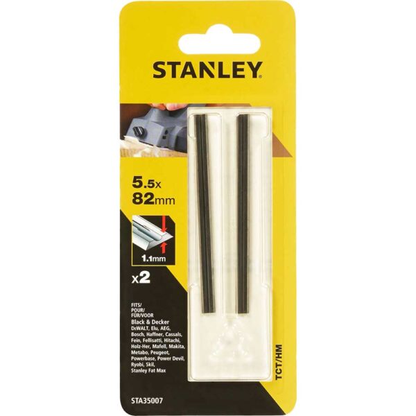 Stanley TCT Planer Blades 82mm Pack of 2 Stanley TCT Planer Blades 82mm Pack of 2