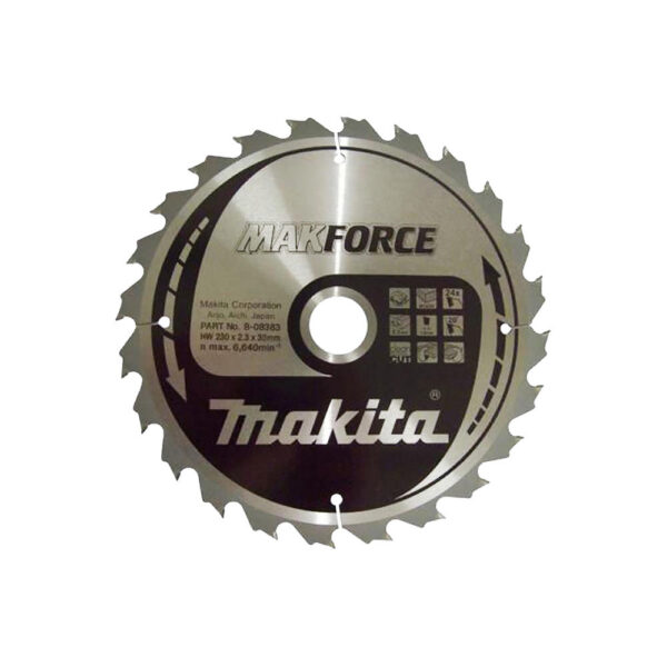 Makita MAKFORCE Wood Cutting Saw Blade 230mm 24T 30mm Makita MAKFORCE Wood Cutting Saw Blade 230mm 24T 30mm