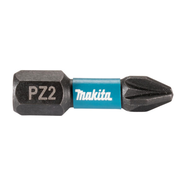 Makita Impact Black Torsion Pozi Screwdriver Bits PZ2 25mm Pack of 25