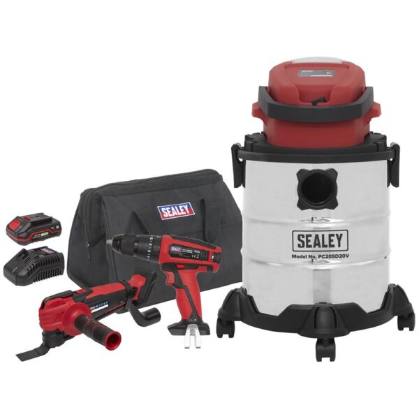 Sealey SV20 20v Cordless 3 Piece Power Tool Kit Sealey SV20 20v Cordless 3 Piece Power Tool Kit