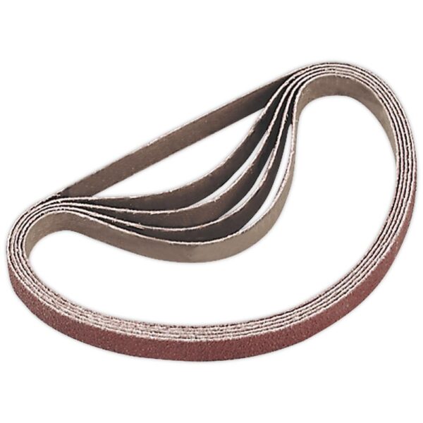 Sealey 10mm x 330mm Sanding Belt 10mm x 330mm 40g Pack of 5